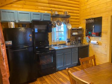 Fully-appointed kitchen.