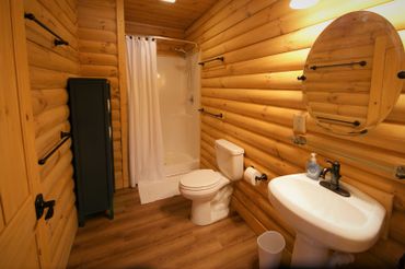 Interior bathroom shot.