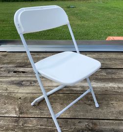 white plastic folding chairs