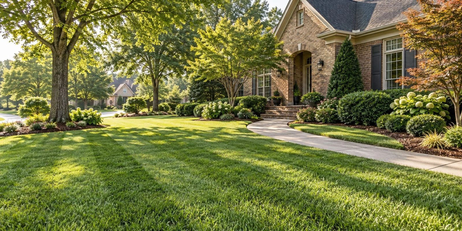 maintained lawn concept