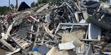 Large pile of metal and scrap materials.