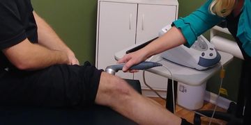 Cold Laser Therapy treatment being performed