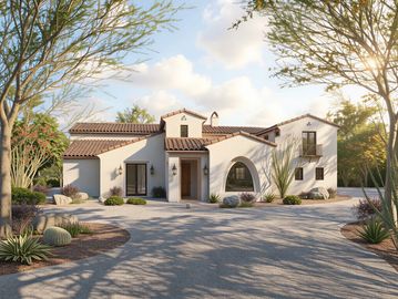 Stunning Spanish Hacienda inspired estate custom home.