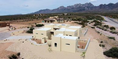 Custom home with mountain views