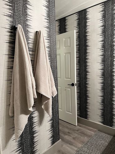 Bathroom Design: Wall Paper Installation & Paint applications 