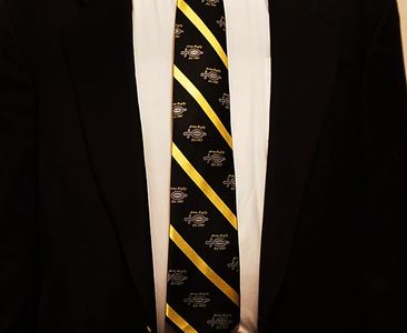 Tie.  Army Rugby tie.  Black  and Gold. Alumni. Old Gray