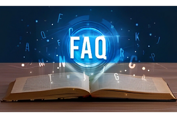 Open book with glowing FAQ icon above, representing structured settlement questions.