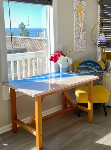 Resin Waves Desk