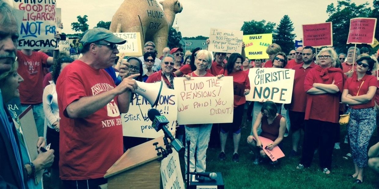 Dr. Turner and other people at the protest 