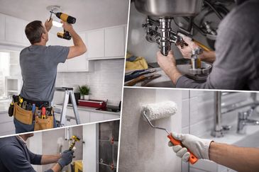 A handyman performing various home repairs and renovations.