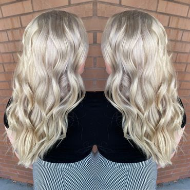 Platinum blonde hair salon Boise.