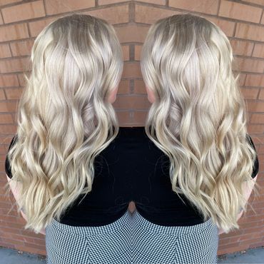 Platinum blonde hair salon Boise.