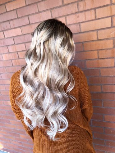 Blonde hair extensions salon Boise Idaho. 