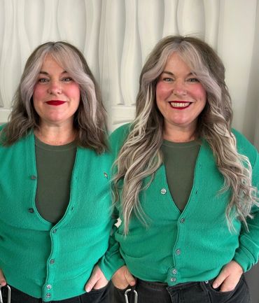 Silver Hair extensions Meridian Idaho. 