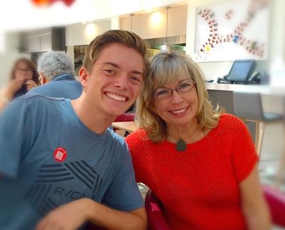 Sharon Horn with her grandson. 