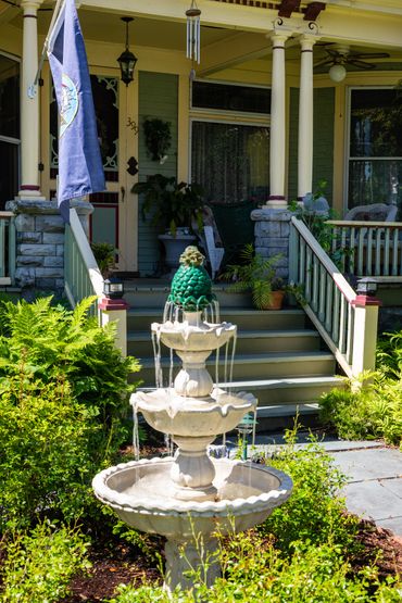 Bentley House Fountain and Front Porch