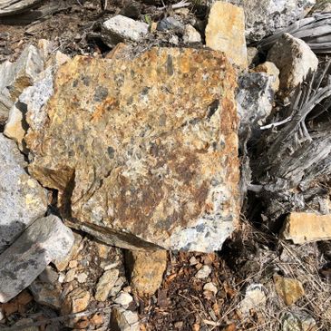 Close up of rock from our quarry.