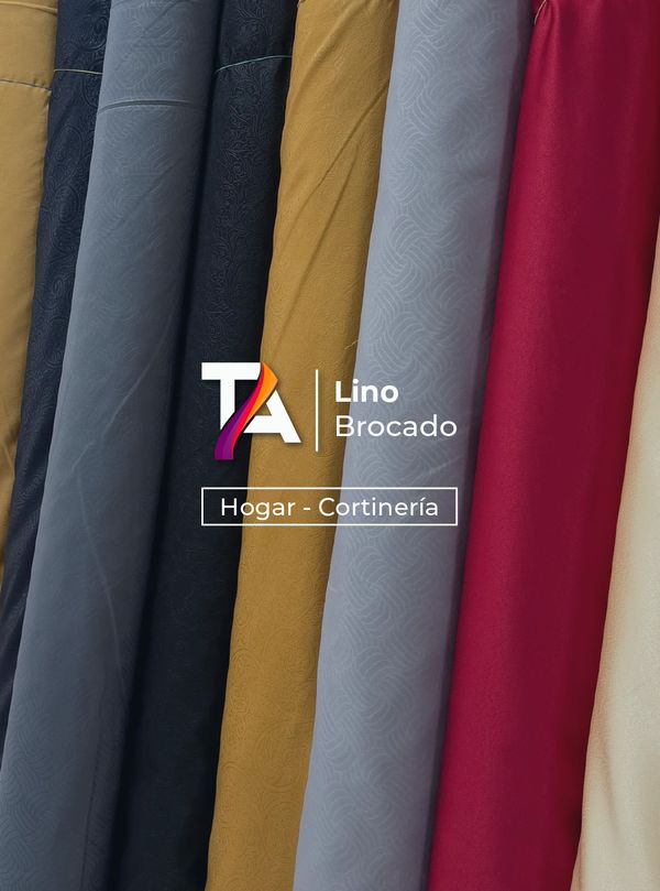 Variety of colorful linen and brocade fabrics for home curtains.