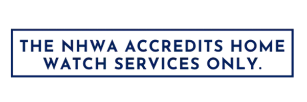 A sign stating NHWA credits home watch services only.