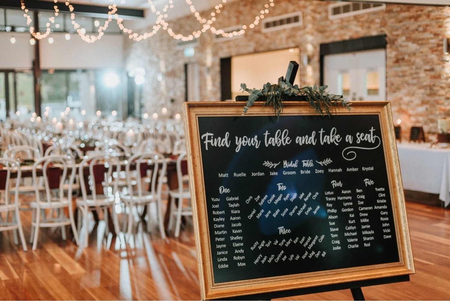 Wedding seating plan