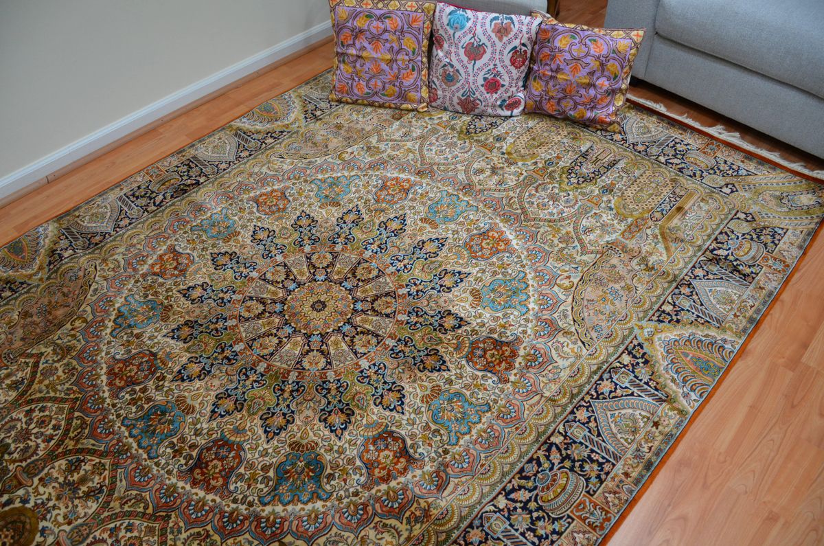 Pahalgam Kashmir Silk Rug 6x9