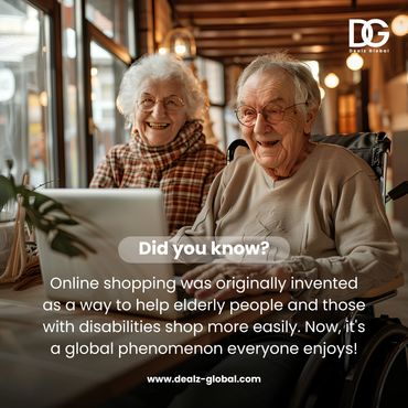 Online shopping was originally invented as a way to help elderly people and those with disabilities 