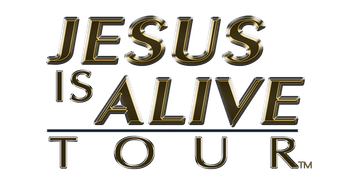 Logo for 'Jesus is Alive Tour'.