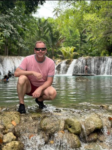 Picture taken at the waterfalls in Siqujor, Philippines. 