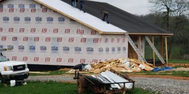 metal roof  install on new construction