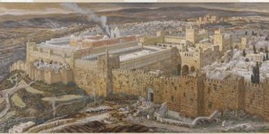 1886- James Tissot (French, 1836-1902). Reconstruction of Jerusalem and the Temple of Herod 