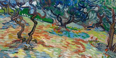 1889-Vincent van Gogh; The Olive Trees
Saint Rémy