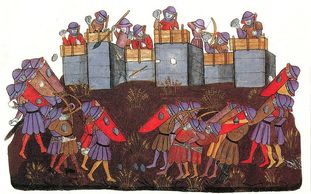 1430-  Building Jerusalem's walls, Alba Bible, 1430, 