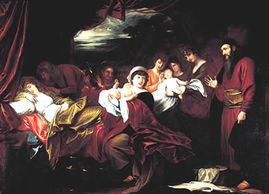 1779- Esau and Jacob Presented to Isaac  by Benjamin West  (1738–1820) 