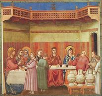 1300's-Marriage at Cana by Giotto, 14th century