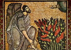 500 Moses and the Burning Bush (Byzantine Mosaic) Old Testament, Ancient Art, Byzantine