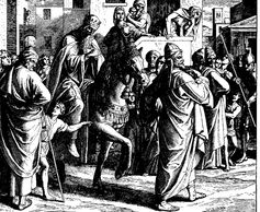 1860 - Mordecai is honored,  woodcut by Julius Schnorr von Karolsfeld