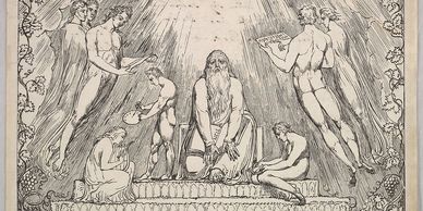 Enoch, litography by William Blake, 1807.   Summary of Genesis Summary of Genesis with Art
