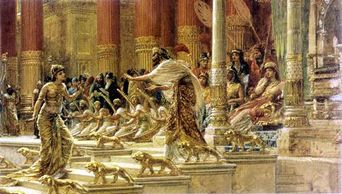 1882- Edward Poynter, The Queen of Sheba's Visit to King Solomon 