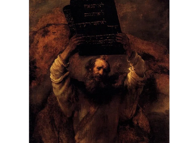 1659- Moses Breaking the Tablets of the Law by Rembrandt, 1659