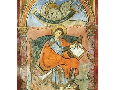 800-  Saint Luke, from the Gospel of Saint Riquier, or the the Gospel of Charlemagne, manuscript, Fr