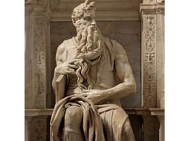 1515-Moses by Michelangelo Buonarotti, 1513-1515, in Basilica San Pietro in Vincoli, Rome