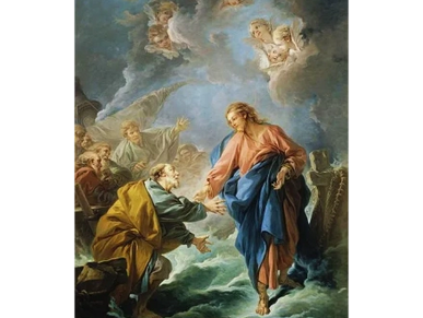 1766 - Saint Peter Attempting to Walk on Water, by François Boucher, 