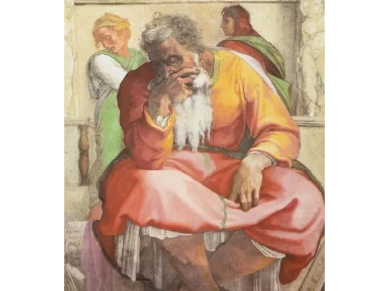 1511-The Prophet Jeremiah, Michelangelo