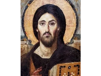 500's Unknown, Christ the Saviour (Pantokrator), a 6th-century encaustic icon from Saint Catherine's