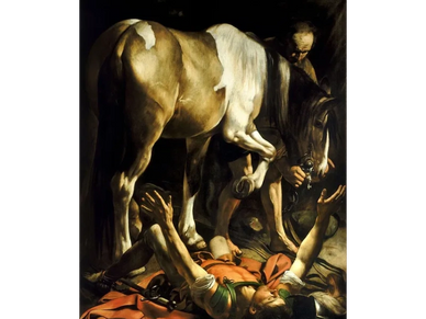 1601- Conversion on the Way to Damascus (1601), by Caravaggio