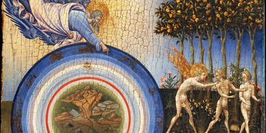 1455- The Creation of the World,
Painting by Giovanni di Paolo (1398-1482),
