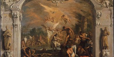 1713- The Baptism of Christ, Sebastiano Ricci Italian