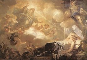 1693- The Dream of Solomon, Luca Giordano,  Baroque, Court painter in Spain (1692–1702)