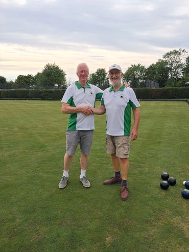 Open champ 2025 Ken Jones (left) with Bill Hollins runner up