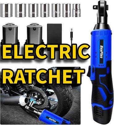 Electric ratchet for fast scooter and moped repairs